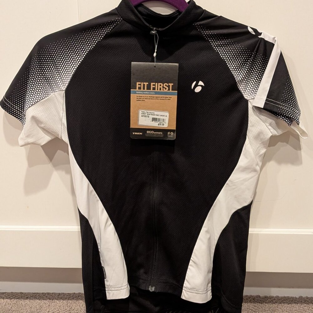 Bontrager Women’s Black & White Cycling Jersey – Size Small, New